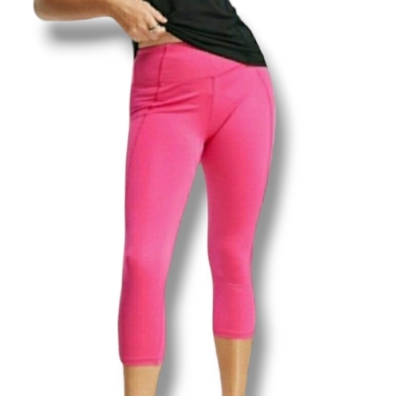 ASOS 4505 Pink Cropped Leggings - Size 2 - Picture 1 of 7
